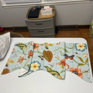Floral and Butterfly Valance